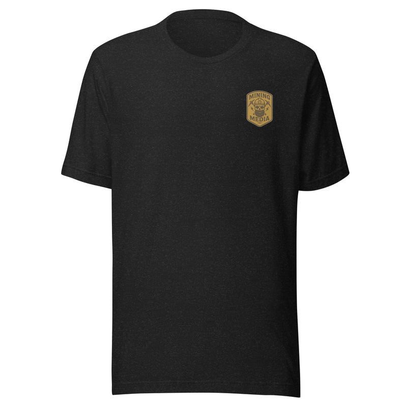 Mining Media tee in black heather